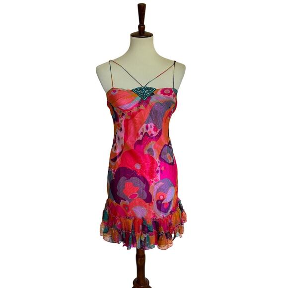 Ginger and Java Confetti Silk Mini Dress - Picture 1 of 5